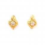 ORECCHINI IN ORO GIALLO 18 KT CON ZIRCONI BIANCHI TAGLIO BRILLANTE