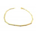 BRACCIALE SFERE IN ORO GIALLO E BANCO 18 KT UNISEX