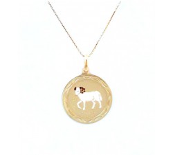 COLLANA IN ORO GIALLO 18 KT CIONDOLO CANCRO SEGNO ZODIACALE 