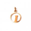 CIONDOLO LETTERA I INIZIALE ORO GIALLO 18 KT + COLLANA LACCIO IN OMAGGIO