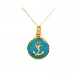 COLLANA ANCORA IN ORO GIALLO 18 KT