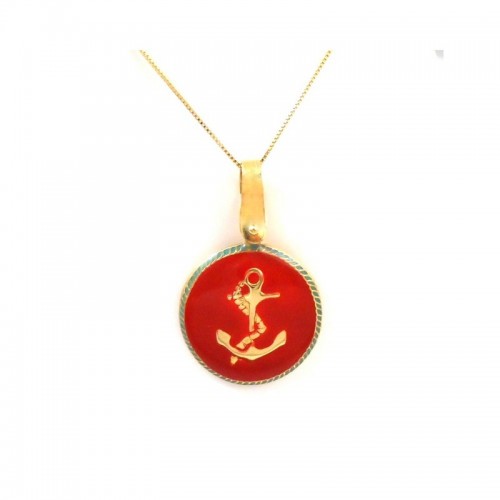 COLLANA IN ORO GIALLO 18 KT CON ANCORA