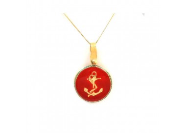 COLLANA IN ORO GIALLO 18 KT CON ANCORA