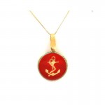 COLLANA IN ORO GIALLO 18 KT CON ANCORA