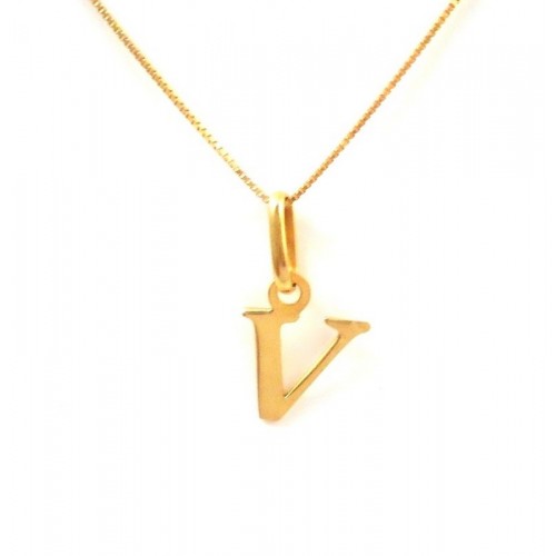 COLLANA IN ORO GIALLO 18 KT CON LETTERA INIZIALE 