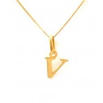 COLLANA IN ORO GIALLO 18 KT CON LETTERA INIZIALE 