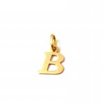 CIONDOLO LETTERA B IN ORO GIALLO 18 KT + COLLANA LACCIO OMAGGIO