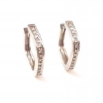 ORECCHINI IN ORO BIANCO 18 KT CON DIAMANTI