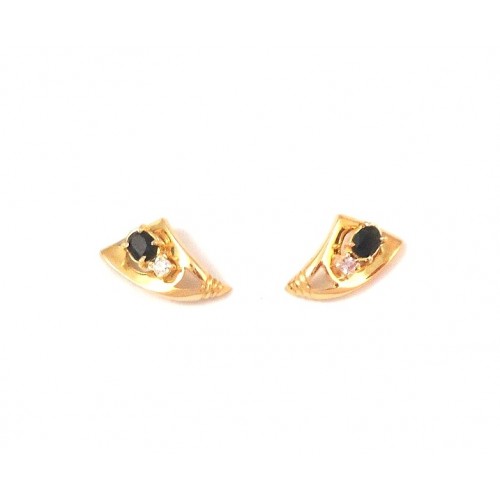 ORECCHINI IN ORO GIALLO 18 KT CON ONICE E ZIRCONE BIANCO