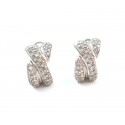 ORECCHINI IN ORO BIANCO 18 KT CON ZIRCONI CHIUSURA A CLIPS