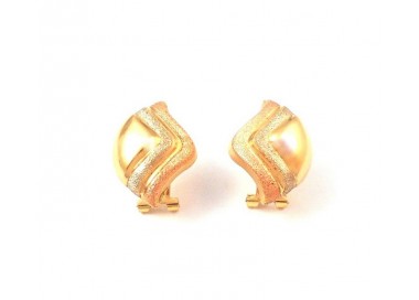 ORECCHINI IN ORO GIALLO BIANCO E ROSA 18 KT CHIUSURA A CLIP