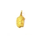 CIONDOLO VOLTO DI CRISTO IN ORO GIALLO 18 KT + COLLANA LACCIO OMAGGIO