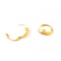 ORECCHINI CERCHI IN ORO GIALLO E BIANCO 18 KT CON DIAMANTI E PERLE