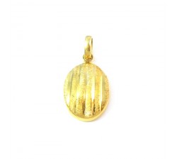 CIONDOLO MEDAGLIETTA IN ORO GIALLO 18 KT + COLLANA LACCIO IN OMAGGIO