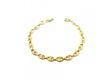 BRACCIALE CATENA MARINARA IN ORO GIALLO 18 KT