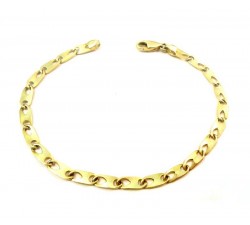 BRACCIALE CATENA DA UOMO IN ORO GIALLO 18 KT