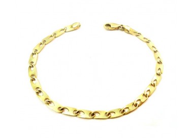 BRACCIALE CATENA DA UOMO IN ORO GIALLO 18 KT