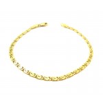 MEN'S BRACELET with 18 KT yellow and white gold CHAIN 