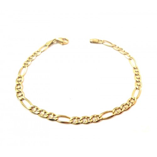 BRACCIALE CATENA DA UOMO IN ORO GIALLO 18 KT