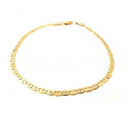 BRACCIALE CATENA UNISEX IN ORO GIALLO BIANCO E ROSA 18 KT 