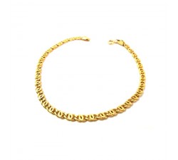 BRACCIALE CATENA UNISEX IN ORO GIALLO 18 KT 