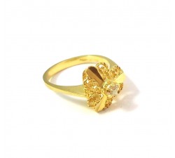 ANELLO DA DONNA IN ORO GIALLO 18 KT CON ZIRCONE