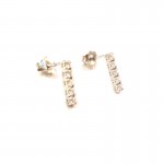 ORECCHINI TENNIS IN ORO BIANCO 18 KT CON ZIRCONI