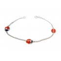 BRACCIALE COCCINELLE IN ORO BIANCO 18 KT
