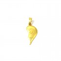 CIONDOLO UNISEX MEZZO CUORE IN ORO GIALLO 18 KT + COLLANA LACCIO IN OMAGGIO