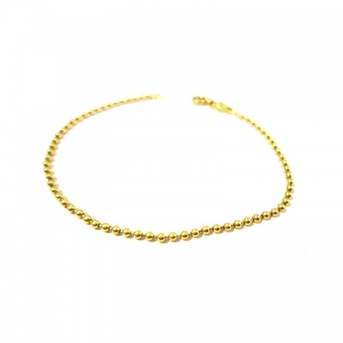 BRACCIALE UNISEX IN ORO GIALLO 18 KT CON PALLINE