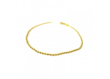 BRACCIALE UNISEX IN ORO GIALLO 18 KT CON PALLINE