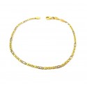 BRACCIALE CATENA IN ORO GIALLO E BIANCO 18 KT 