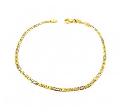 BRACCIALE CATENA IN ORO GIALLO E BIANCO 18 KT