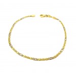 BRACCIALE CATENA IN ORO GIALLO E BIANCO 18 KT 