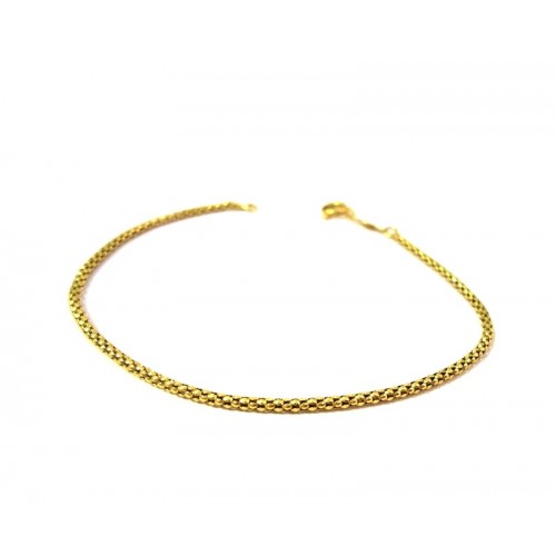 BRACCIALE UNISEX IN ORO GIALLO 18 KT MAGLIA POP CORN