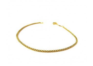 BRACCIALE UNISEX IN ORO GIALLO 18 KT MAGLIA POP CORN