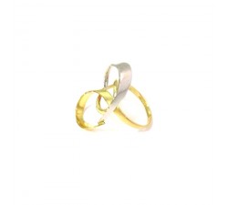 anello donna oro giallo e bianco 