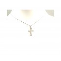 COLLANA CROCE IN ORO BIANCO 18 KT 