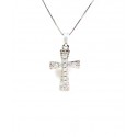 COLLANA CROCE IN ORO BIANCO 18 KT 