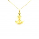 COLLANA DA UOMO ANCORA IN ORO GIALLO 18 KT