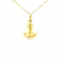 COLLANA DA UOMO ANCORA IN ORO GIALLO 18 KT
