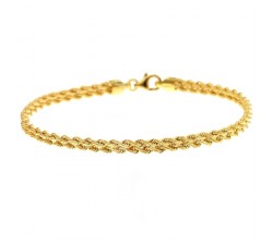 BRACCIALE DOPPIA FUNE DA DONNA IN ORO GIALLO 18 KT