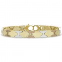 BRACCIALE DA UOMO IN ORO BIANCO GIALLO E ROSA 18 KT