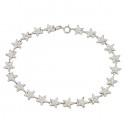 BRACCIALE DONNA CON STELLE IN ORO BIANCO 18 KT E ZIRCONI