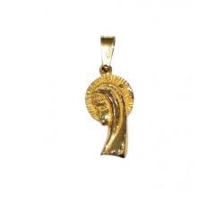 CIONDOLO MADONNA IN ORO GIALLO 18 KT + COLLANA LACCIO IN OMAGGIO