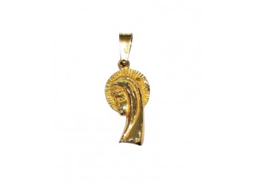 CIONDOLO MADONNA IN ORO GIALLO 18 KT + COLLANA LACCIO IN OMAGGIO