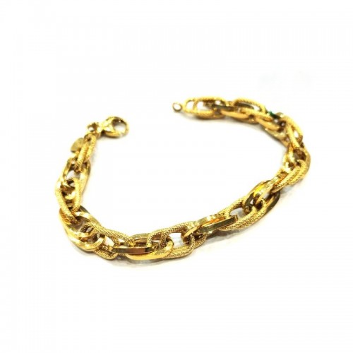 BRACCIALE CATENA DA DONNA IN ORO GIALLO 18 KT