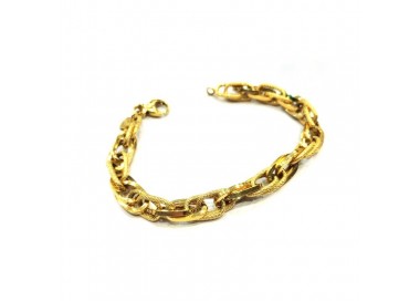 BRACCIALE CATENA DA DONNA IN ORO GIALLO 18 KT