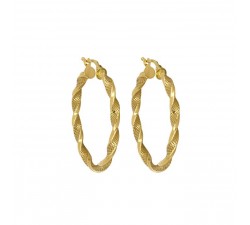 ORECCHINI CERCHI TOCHON IN ORO GIALLO 18 KT