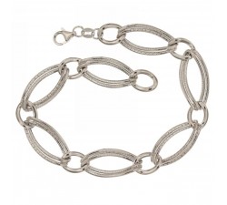 BRACCIALE DONNA CATENA IN ORO BIANCO 18 KT